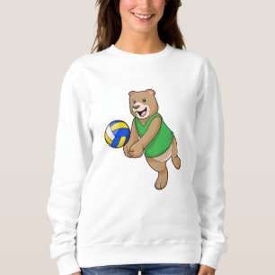 Camiseta Urso como jogador de voleibol
