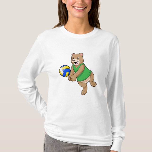 Camiseta Urso como jogador de voleibol (Frente)