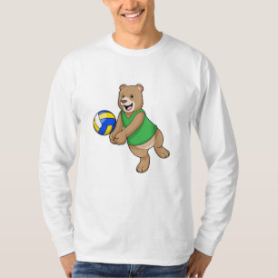 Camiseta Urso como jogador de voleibol