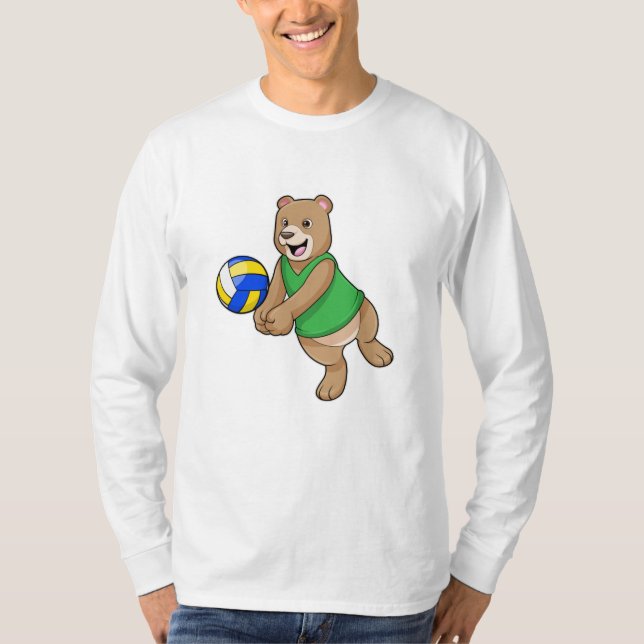 Camiseta Urso como jogador de voleibol (Frente)