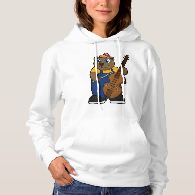 Camiseta Urso como Músico com Violão (Frente)