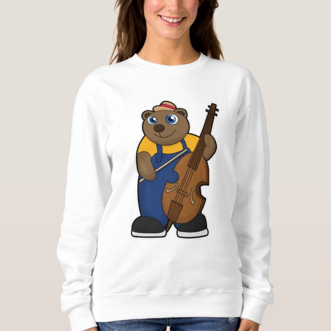 Camiseta Urso como Músico com Violão (Frente)