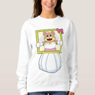 Camiseta Urso como Noiva com Vestido de Noiva e Moldura de