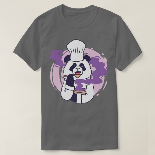 Camiseta Urso Cozinhar Panda (Frente do Design)