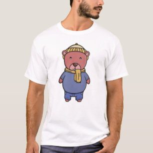 Camiseta Urso Cozy em Trajes de Inverno