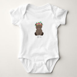 Camiseta Urso Cub do bebê de Boho personalizado