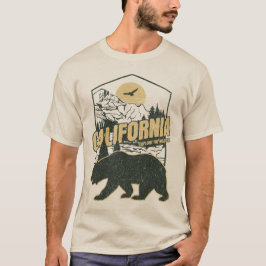 Camiseta Urso da Califórnia ao ar livre acampamento selvage