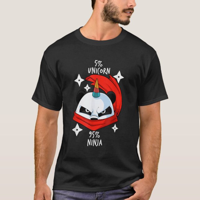 Camiseta Urso da Família Unicorn Panda (Frente)
