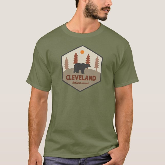 Camiseta Urso da Floresta Nacional de Cleveland (Frente)
