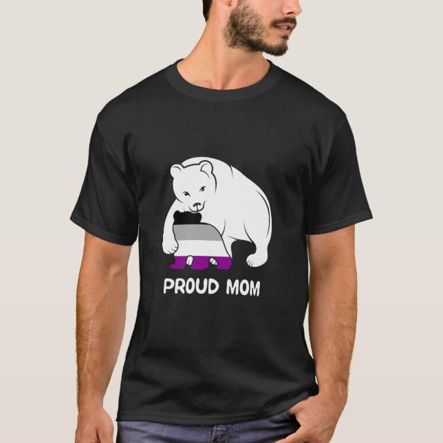 Camiseta Urso da Mãe Dia de as mães Asexual (Frente)