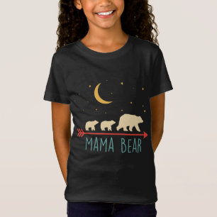Camiseta Urso da mamãe retrô com 2 cubos