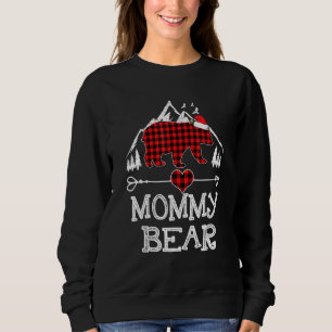 Camiseta Urso da Mamãe Vermelha Correspondendo à Família Pa
