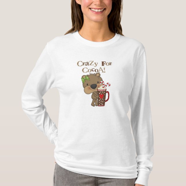 Camiseta Urso da menina louco para o cacau (Frente)