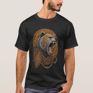 Camiseta Urso da Mitologia Nórdica - Trabalho de Nó Viking