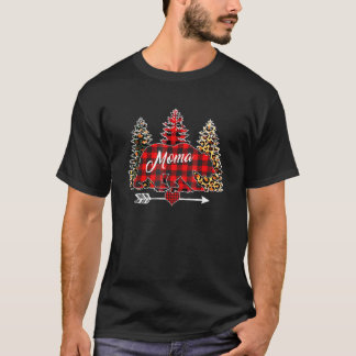 Camiseta Urso da Moma Árvore de Natal Leopardo Vermelho Fam