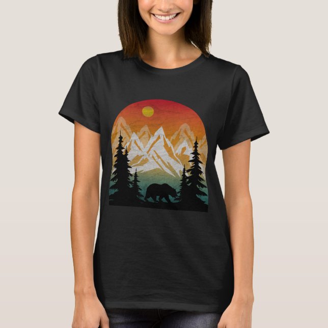 Camiseta Urso da Natureza Vintage (Frente)