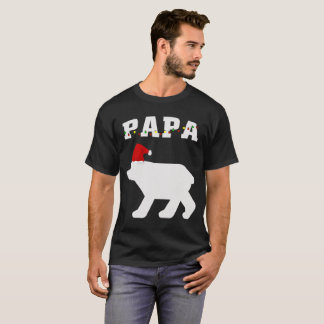 Camiseta Urso da papá com harmonização do pijama do Natal