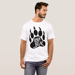 Camiseta Urso da papá - impressão da pata de urso do urso