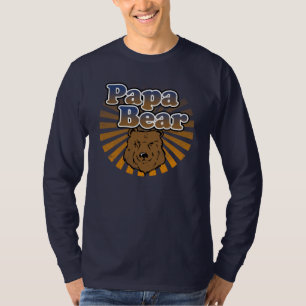 Camiseta Urso da papá, olhar legal do vintage do dia dos