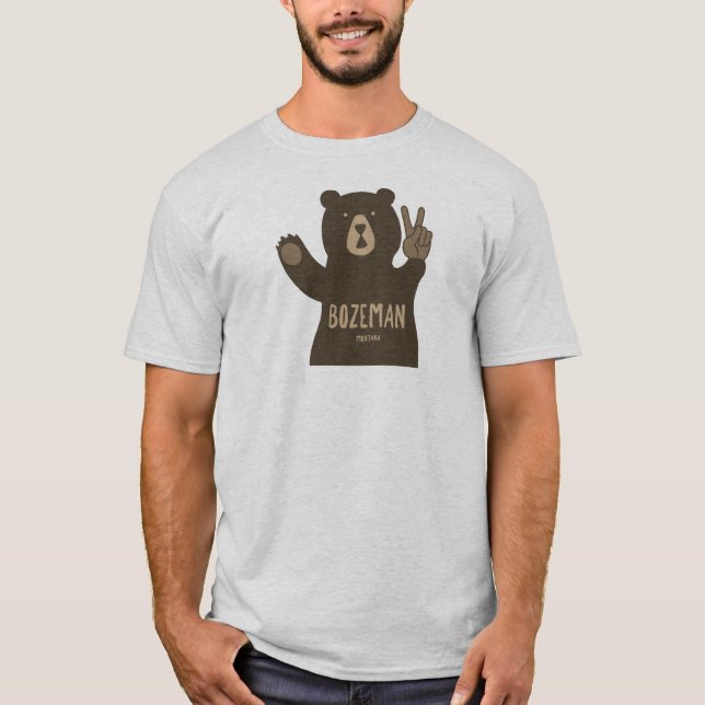 Camiseta Urso da Paz de Bozeman Montana (Frente)