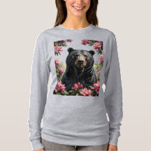 Urso da Virgínia Ocidental e Rhododendrons Rosa