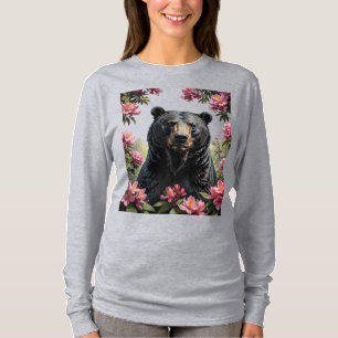Camiseta Urso da Virgínia Ocidental e Rhododendrons Rosa