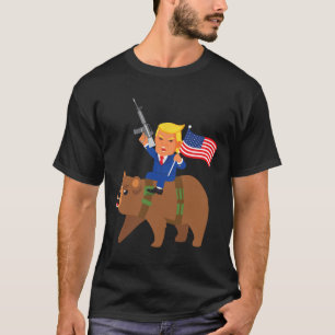 Camiseta Urso de Arma Trump Merica Eleição Donald Republica