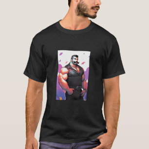 Camiseta Urso de Arte do Urso do Couro do Pai gay