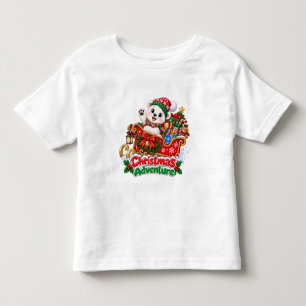 Camiseta Urso de Aventura de Natal (Menino)
