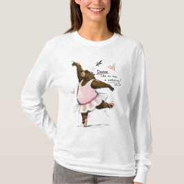 Camiseta Urso de Ballet Divertido Dançando como se Ninguém 