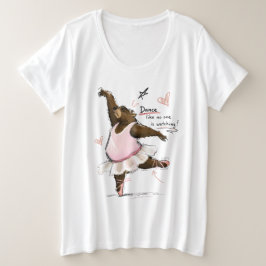 Camiseta Urso de Ballet Divertido Dançando como se Ninguém 