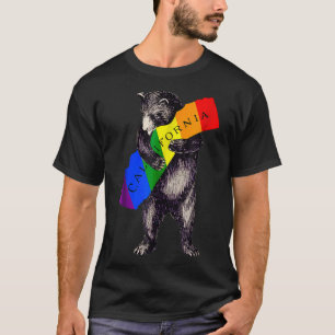 Camiseta Urso de Cali Orgulho gay LGBTQ Eu Amo Califórnia