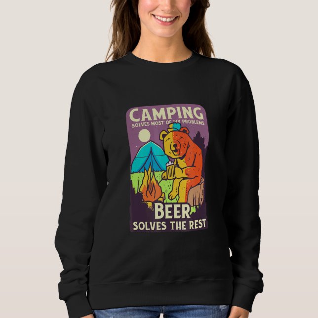 Camiseta Urso de Cerveja de Acampamento (Frente)