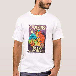 Camiseta Urso de Cerveja de Acampamento
