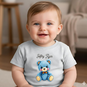 Camiseta Urso de Crochê Fofo Personalizado