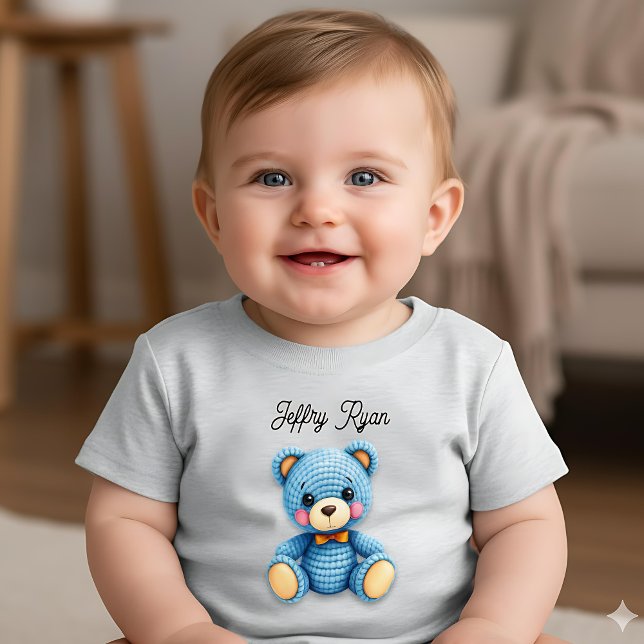 Camiseta Urso de Crochê Fofo Personalizado  (Criador carregado)