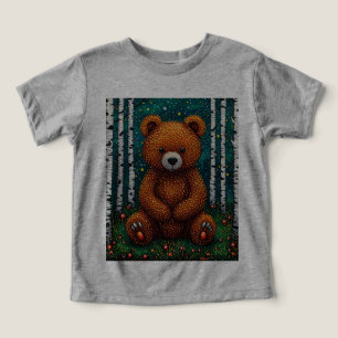 Camiseta Urso de Desenho Animado Fofo