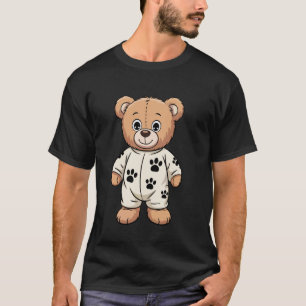 Camiseta Urso de desenho animado fofo em pijama com impress