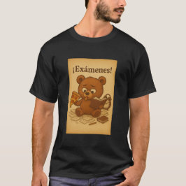 Camiseta Urso de Estresse de Exame Engraçado | Exemplo de E