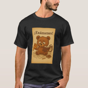 Camiseta Urso de Estresse de Exame Engraçado Exemplo de E