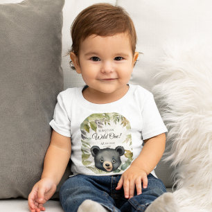 Camiseta Urso de Floresta Selvagem de Um primeiro aniversar