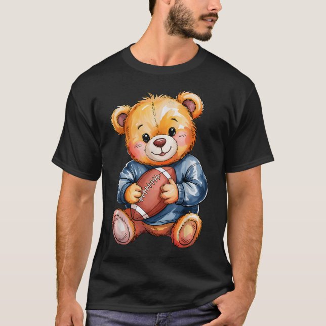 Camiseta Urso de Futebol Fofo (Frente)