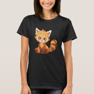Camiseta Urso de Gato Himalaio do Panda Ocidental Vermelho