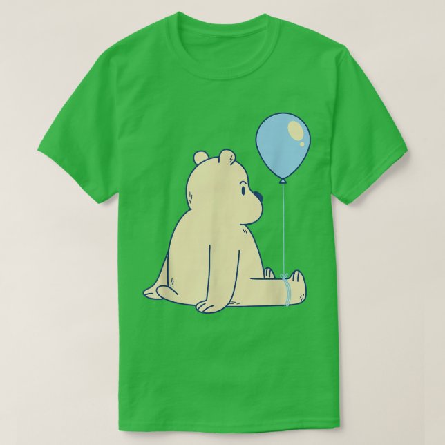 Camiseta Urso de Gelo do Balão Azul (Frente do Design)