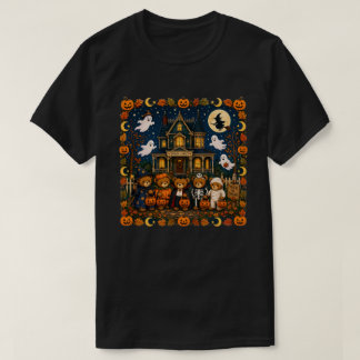 Camiseta Urso de Halloween Vintage Assustador Presente ou T