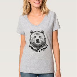 Camiseta Urso de mamãe, Ilustração Desenhada Mão