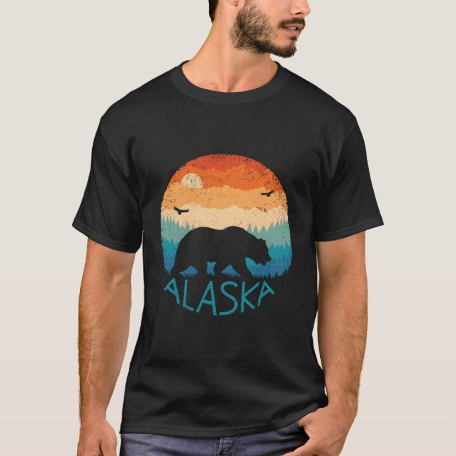 Camiseta Urso de Montanha do Alaska Grizzly (Frente)