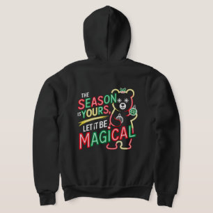 Camiseta Urso de Natal Mágico Neon aconchegante de inverno