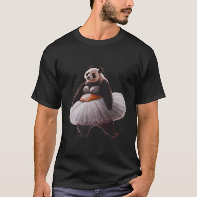 Camiseta Urso de Panda com Balé Dançando Panda (Frente)