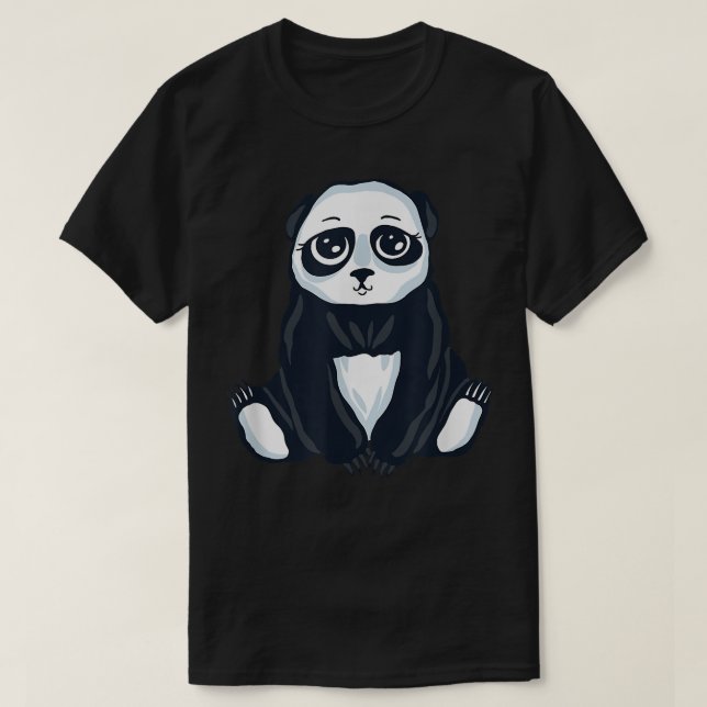 Camiseta Urso de Panda de Olhos Grandes Bonitos (Frente do Design)
